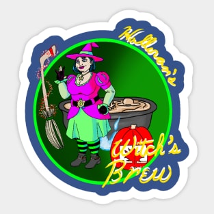 Halloran's Witch's Brew Cute Canadian Witch Variant Sticker